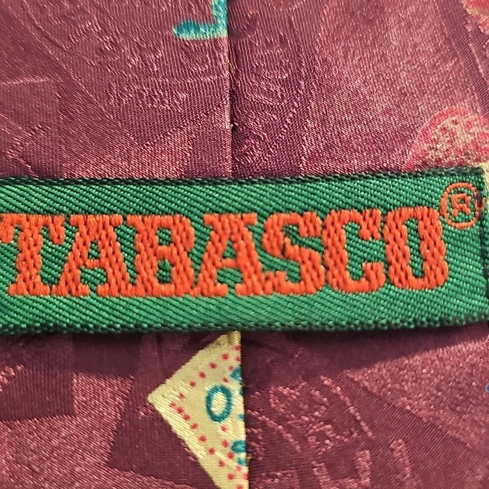 Tabasco Red Men's Tie. 100% Silk. Made In USA.‎